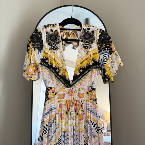 Free People Vibrant Yellow and Black Maxi Dress - Picture 2 of 10